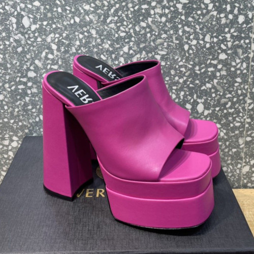 Versace Brand Womens Sandals Shoes Pumps Leather Big Size LA MEDUSA LEATHER PUMPS Design Luxury Brand Sandals for Women