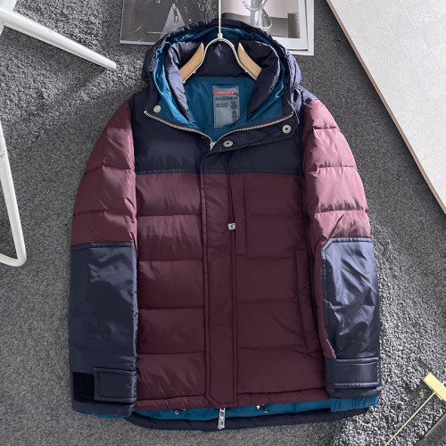 Prada Mens Womens Winter Windprood Down Jackets Keep Warm 90% White Duck Down