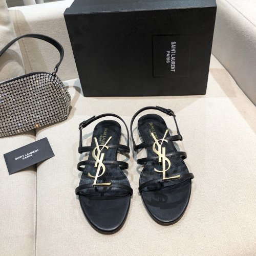 Saint Laurent YSL Womens Shoes Flat Sandals