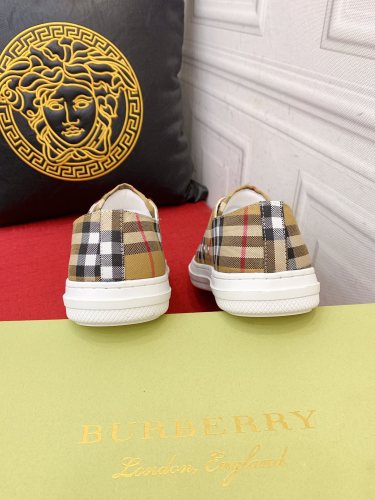 Burberry Mens Shoes Sneakers Fashion Type Luxury Brand Vintage Check Cotton Sneaker with Original Box