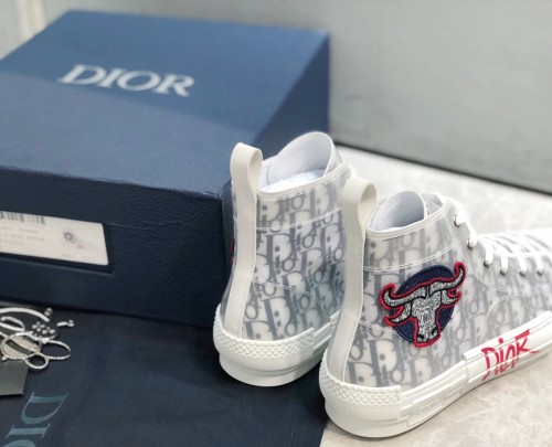 Dior Women Shoes Sneakers Casual Luxury Brand B23 High-Top Sneaker with Original Box