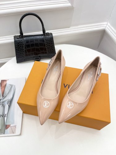 Louis Vuitton Womens Shoes Pumps Sandals Leather Design Luxury Brand Fashion Sandals with Original Box