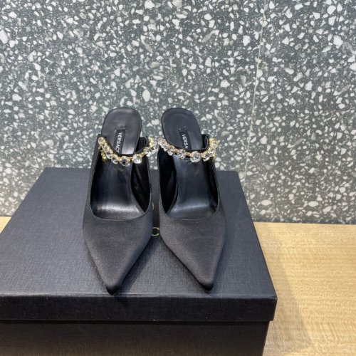 Versace Brand Womens Sandals Shoes Pumps Leather Big Size LA MEDUSA LEATHER PUMPS Design Luxury Brand Sandals for Women