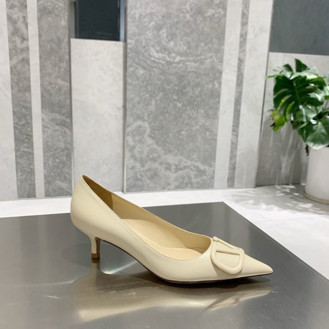 Valentino Women Shoes Mule Flip Flop Sandals VLOGO SIGNATURE CALFSKIN PUMP 45MM / 1.8 IN. with Original Box