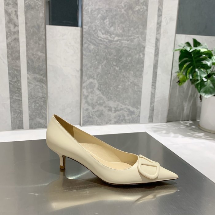 Valentino Women Shoes Mule Flip Flop Sandals VLOGO SIGNATURE CALFSKIN PUMP 45MM / 1.8 IN. with Original Box