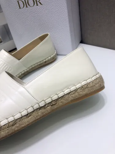 Dior Womens Shoes DIOR GRANVILLE ESPADRILLE White Embossed Lambskin with Original Box KDB692LBO_S03W