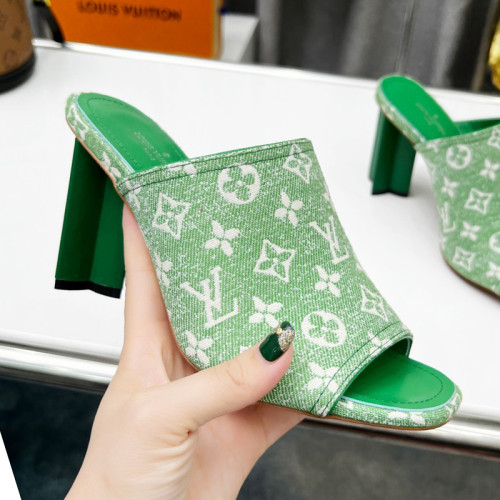 Louis Vuitton Womens Shoes Sandals Slippers Luxury Brand SILHOUETTE MULE 1A9PX4 Monogram denim with Original Box