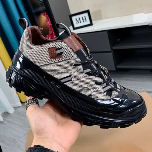 Burberry Men Shoes Sneakers Luxury Brand Vintage Check Cotton Arthur Sneakers With Original Box