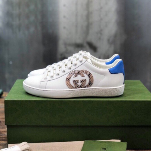 Gucci Womens Shoes Fashion Sneakers Lace-Up Luxury Brand Women's Ace Embroidered Sneaker with Original Box