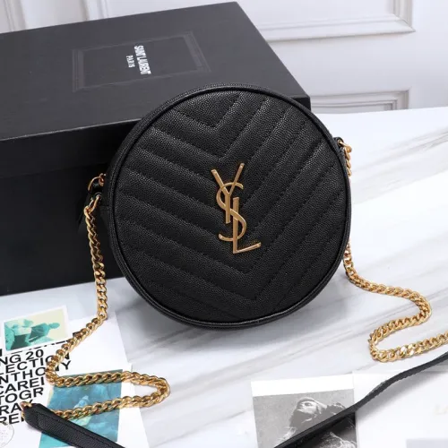 Saint Laurent YSL Womens Bag Designer Luxury Brand Women Shoulder Messenger Bags with Original Box Vinyle Round Messenger Bags