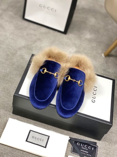 Gucci Womens Shoes Casual Loafers Design Luxury Brand Leather Princetown with Original Box