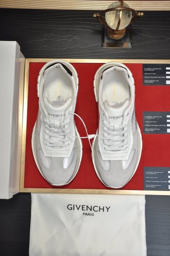 Givenchy Men Shoes Fashion Type Luxury Brand GIVENCHY SNEAKERS IN LEATHER WITH LATEX BAND with Original Box