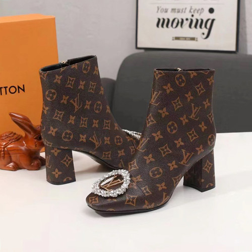Louis Vuitton Women Shoes Boots Fashion Ankle Boots Luxury Brand Leather Design with Original Box