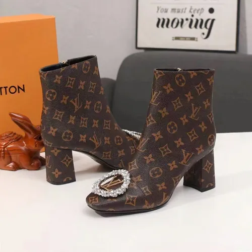 Louis Vuitton Women Shoes Boots Fashion Ankle Boots Luxury Brand Leather Design with Original Box