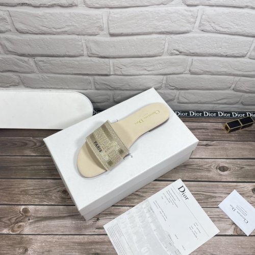 Dior Women Shoes Mule DWAY SLIDE Luxury Brand Womens Sandals Slippers with Original Box