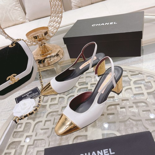 Chanel Womens Shoes Sandals Slingbacks Luxury Brand Design with Original Box Women Slippers Slingback 6cm Heel