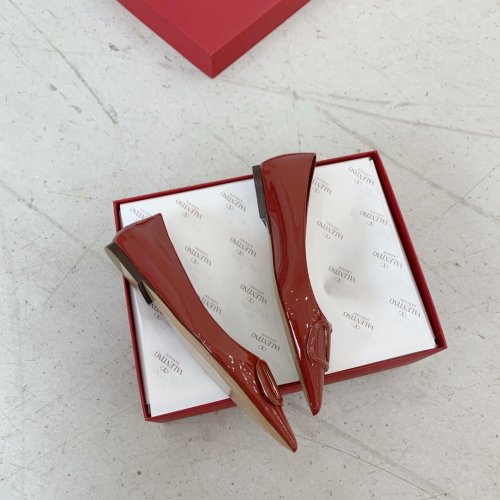 Valentino Women Shoes Mule Flip Flop Sandals VLOGO SIGNATURE CALFSKIN PUMP Flat Luxury Brand with Original Box