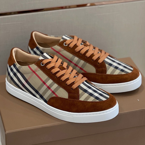 Burberry Mens Shoes Sneakers Fashion Type Luxury Brand Vintage Check Cotton Sneaker with Original Box