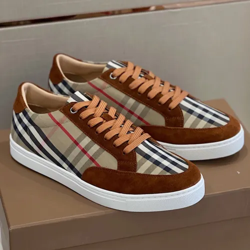 Burberry Mens Shoes Sneakers Fashion Type Luxury Brand Vintage Check Cotton Sneaker with Original Box