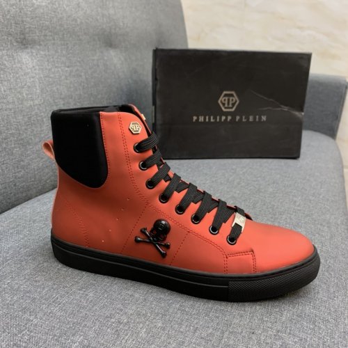 Philipp Plein Men Shoes High Top Sneaker Fashion Design Luxury Brand