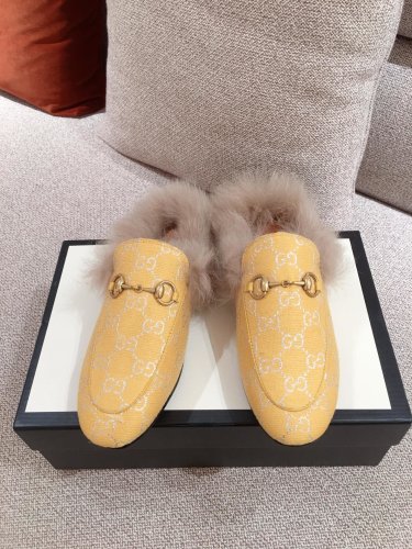 Gucci Womens Shoes Casual Loafers Design Luxury Brand Leather Princetown with Original Box