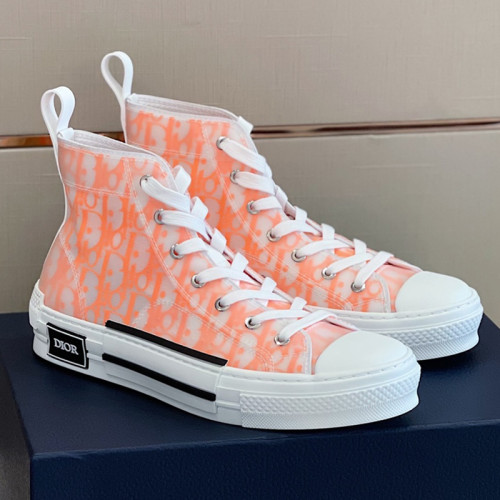 Dior Women Shoes Sneakers Casual Luxury Brand B23 HIGH-TOP SNEAKER Dior Oblique Canvas with Original Box 3SH118ZMK_H761