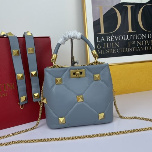 Valentino Womens Bags Crossbody Bags Handbags Luxury Brand SMALL ROMAN STUD THE HANDLE BAG IN NAPPA with Original Box