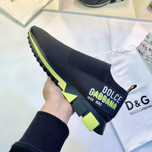 Dolce & Gabbana Womens Shoes Sneakers Luxury Brand Sorrento sneakers in stretch jersey with logo with Original Box