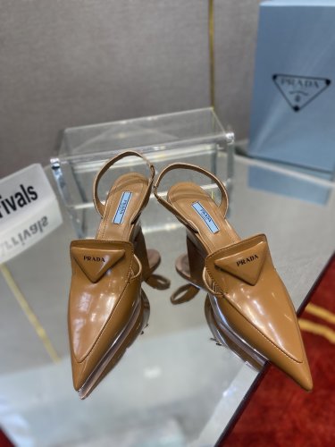 Prada Womens Shoes Slingback Pumps Luxury Brand Casual Shoes for Women with Original Box