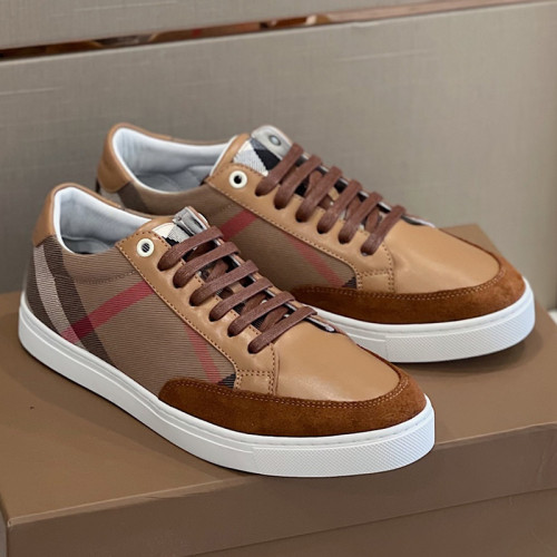 Burberry Mens Shoes Sneakers Fashion Type Luxury Brand Vintage Check Cotton Sneaker with Original Box