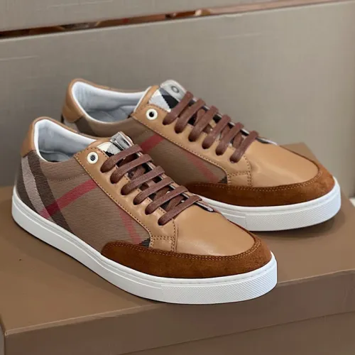 Burberry Mens Shoes Sneakers Fashion Type Luxury Brand Vintage Check Cotton Sneaker with Original Box