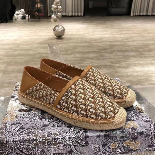Dior Women Shoes Luxury Brand Design Dior Espadrille Nude Mesh Embroidery Womens Shoes with Original Box