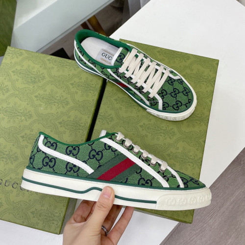 Gucci Womens Shoes Fashion Type Luxury Brand Leather Women's Gucci Tennis 1977 GG Multicolor sneaker with Original Box