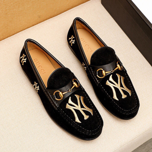 Gucci Mens Shoes Leather Design Luxury Brand Business Dress Shoes for Men with Original Box