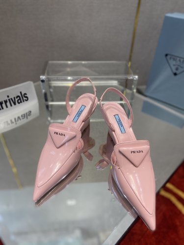Prada Womens Shoes Slingback Pumps Luxury Brand Casual Shoes for Women with Original Box