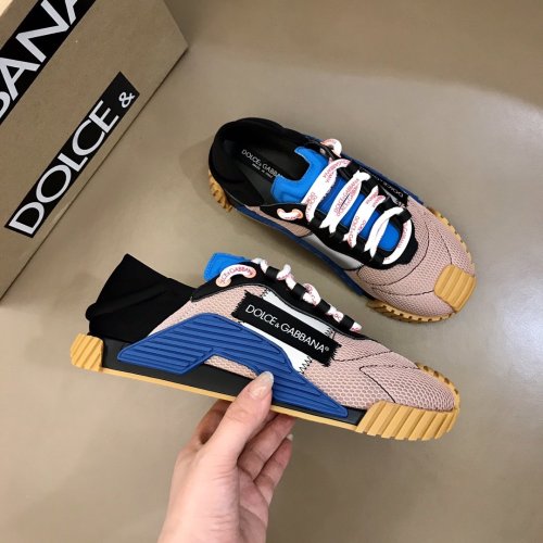 Dolce&Gabbana Men Shoes Luxury Brand Fashion Type Ns1 Slip-on Sneakers In Mixed Materials CS1769AJ9688S221