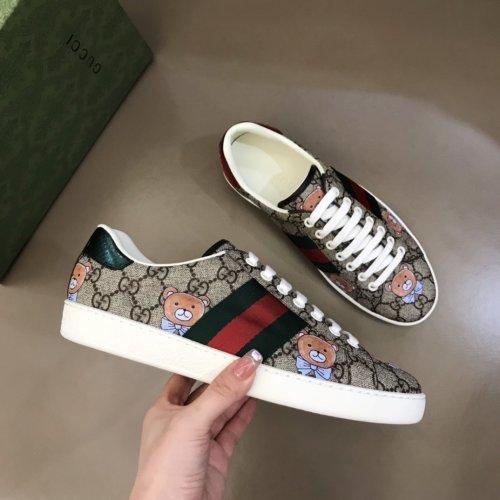 Gucci Womens Shoes Fashion Sneakers Lace-Up Luxury Brand Women's Ace Embroidered Sneaker with Original Box