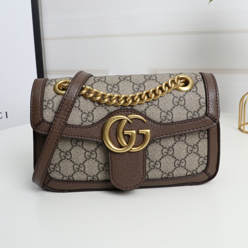 Gucci Womens Bags Shoulder Messenger Bag Luxury Brand Gucci GG Marmont matelassé mini bag with Original Box 446744 UM8AF 4340