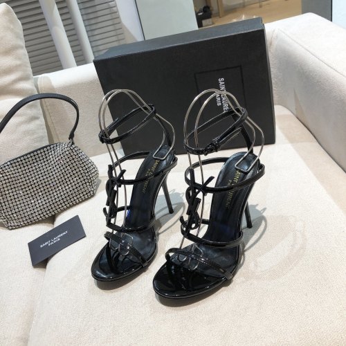 Saint Laurent YSL Womens Shoes CASSANDRA SANDALS 10cm Heel with Original Box