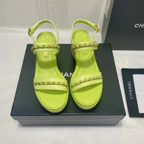 Chanel Womens Shoes Fashion Pumps Wedge Sandals