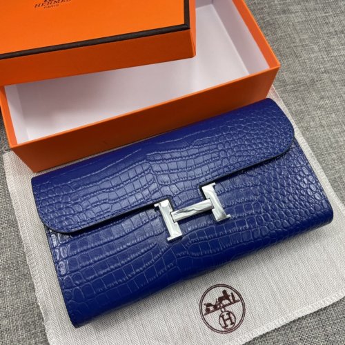 Hermes Womens Mens Wallets Purse Constance Clutch Leather Design Coin Bag with Original Box