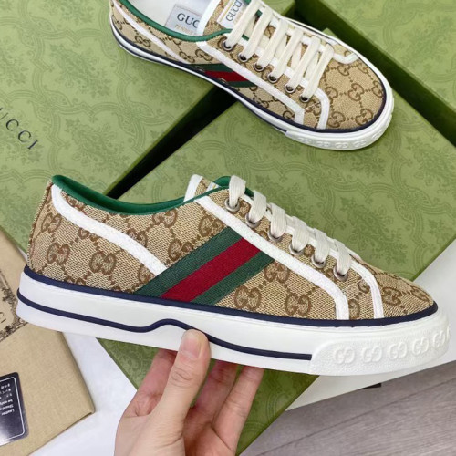 Gucci Womens Shoes Sneakers Luxury Brand Women's Gucci Tennis 1977 sneaker ‎606111 HVK20 9766 with Original Box