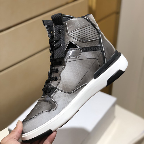 Givenchy Men Shoes Boots Fashion Sneakers Luxury Brand Wing Mid Three Tone Sneakers In Leather