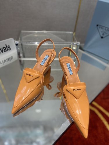 Prada Womens Shoes Slingback Pumps Luxury Brand Casual Shoes for Women with Original Box