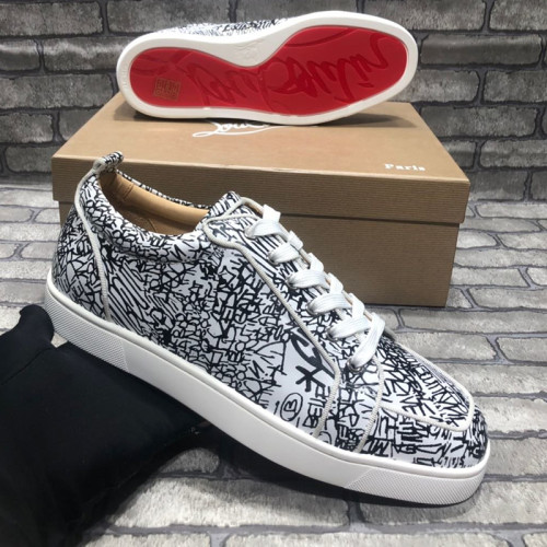 Christian Louboutin Mens Shoes Luxury Brand Red Bottom Design Louis Junior Spikes Flat with Original Box CL sneakers