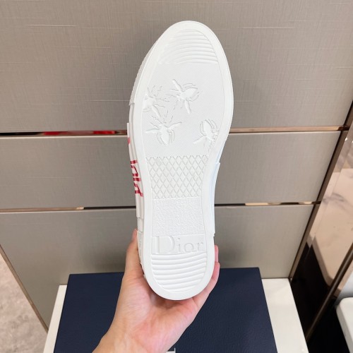 Dior Mens Shoes Sneakers Casual Luxury Brand B23 HIGH-TOP SNEAKER Dior Oblique Canvas with Original Box 3SH118ZMK_H761