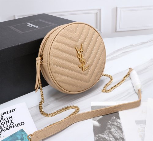 Saint Laurent YSL Womens Bag Designer Luxury Brand Women Shoulder Messenger Bags with Original Box Vinyle Round Messenger Bags