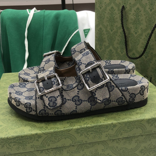 Gucci Mens Shoes Flat Sandals Slippers Luxury Brand Men's slide sandal with straps with Original Box 698705 2HK60 4061
