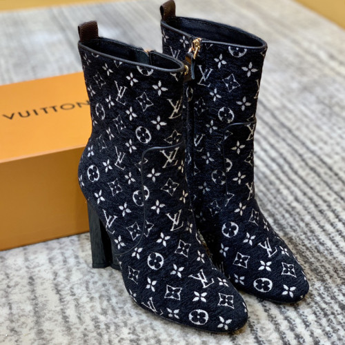 Louis Vuitton Womens Shoes Fashion Ankle Boots Luxury Brand SILHOUETTE ANKLE BOOT with Original Box 1A95YX