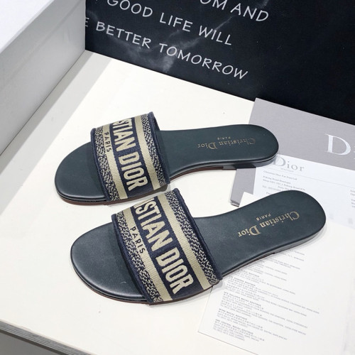 Dior Women Shoes Mule DWAY SLIDE Luxury Brand with Original Box